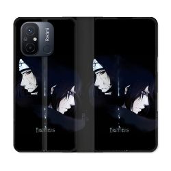 Housse cuir portefeuille pour Xiaomi 12C Manga Naruto Sasuke Itachi