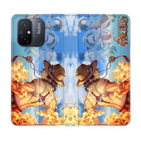 Housse cuir portefeuille pour Xiaomi 12C Manga One Piece Ace Color