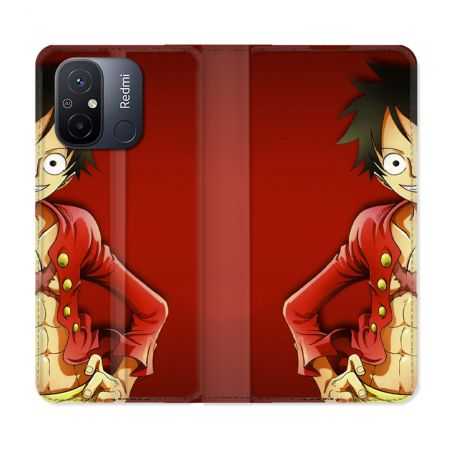 Housse cuir portefeuille pour Xiaomi 12C Manga One Piece Luffy