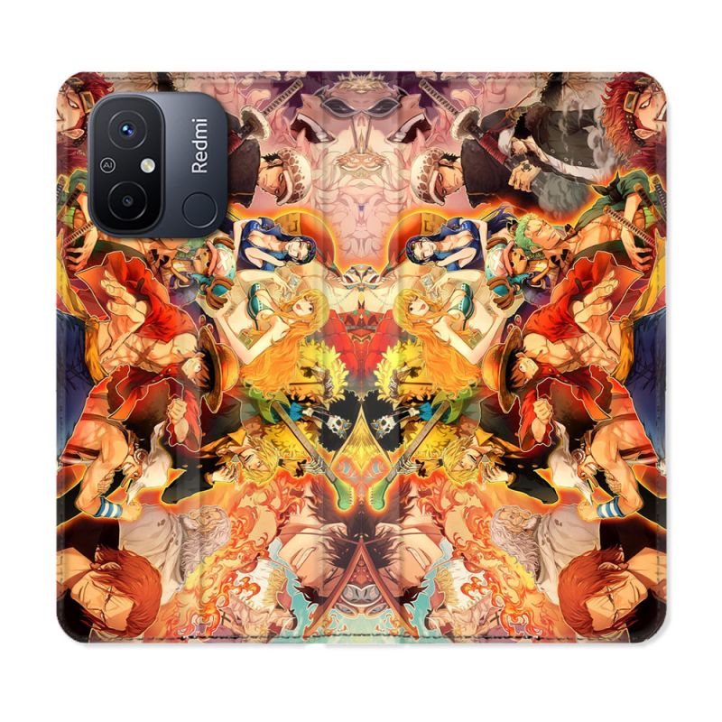 Housse cuir portefeuille pour Xiaomi 12C Manga One Piece Nakama
