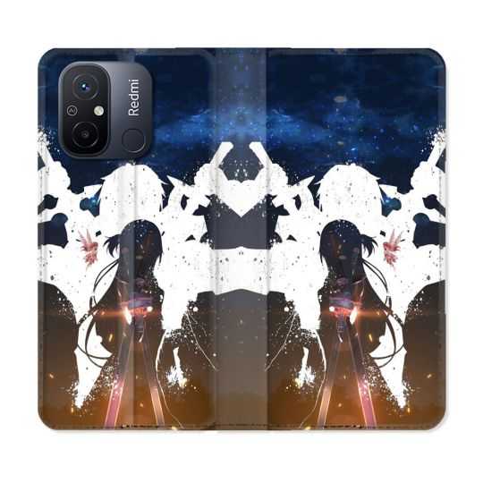 Housse cuir portefeuille pour Xiaomi 12C Manga SAO sword Art Online Asuna