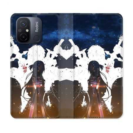Housse cuir portefeuille pour Xiaomi 12C Manga SAO sword Art Online Asuna