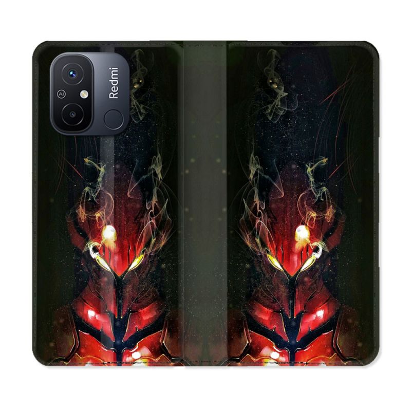 Housse cuir portefeuille pour Xiaomi 12C Manga Solo Leveling Igris