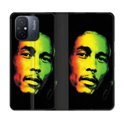 Housse cuir portefeuille pour Xiaomi 12C Musique Bob Marley 2