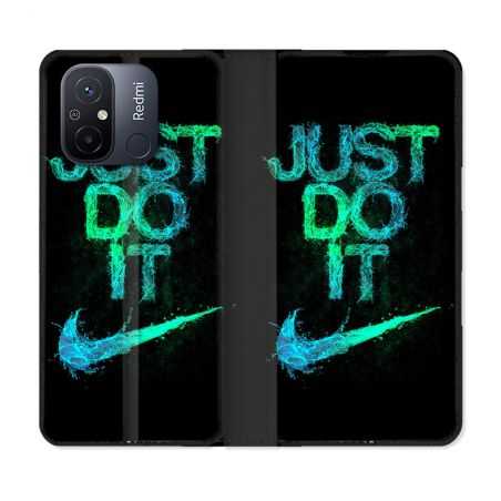 Housse cuir portefeuille pour Xiaomi 12C Nike Just Do It