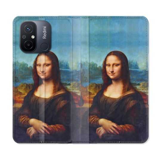 Housse cuir portefeuille pour Xiaomi 12C Peinture Joconde