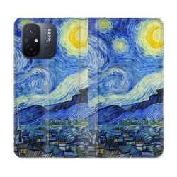 Housse cuir portefeuille pour Xiaomi 12C Peinture La nuit étoilée