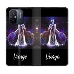 Housse cuir portefeuille pour Xiaomi 12C Signe Zodiaque 2 Vierge