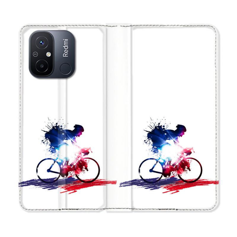 Housse cuir portefeuille pour Xiaomi 12C Sport Cyclisme France