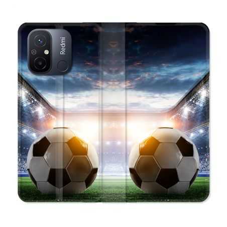 Housse cuir portefeuille pour Xiaomi 12C Sport Football Stade