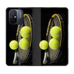Housse cuir portefeuille pour Xiaomi 12C Sport Tennis Balls