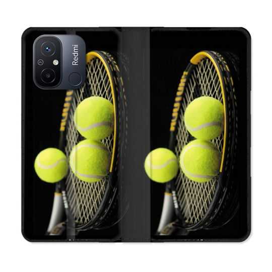 Housse cuir portefeuille pour Xiaomi 12C Sport Tennis Balls