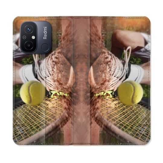 Housse cuir portefeuille pour Xiaomi 12C Sport Tennis Glissade