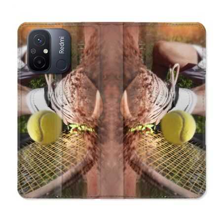 Housse cuir portefeuille pour Xiaomi 12C Sport Tennis Glissade