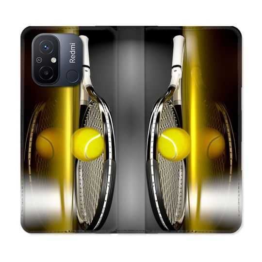 Housse cuir portefeuille pour Xiaomi 12C Sport Tennis Reflet