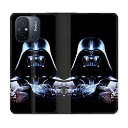 Housse cuir portefeuille pour Xiaomi 12C Star Wars - Dark Vador Noir