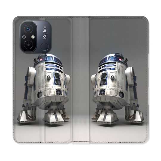 Housse cuir portefeuille pour Xiaomi 12C Star Wars - R2D2