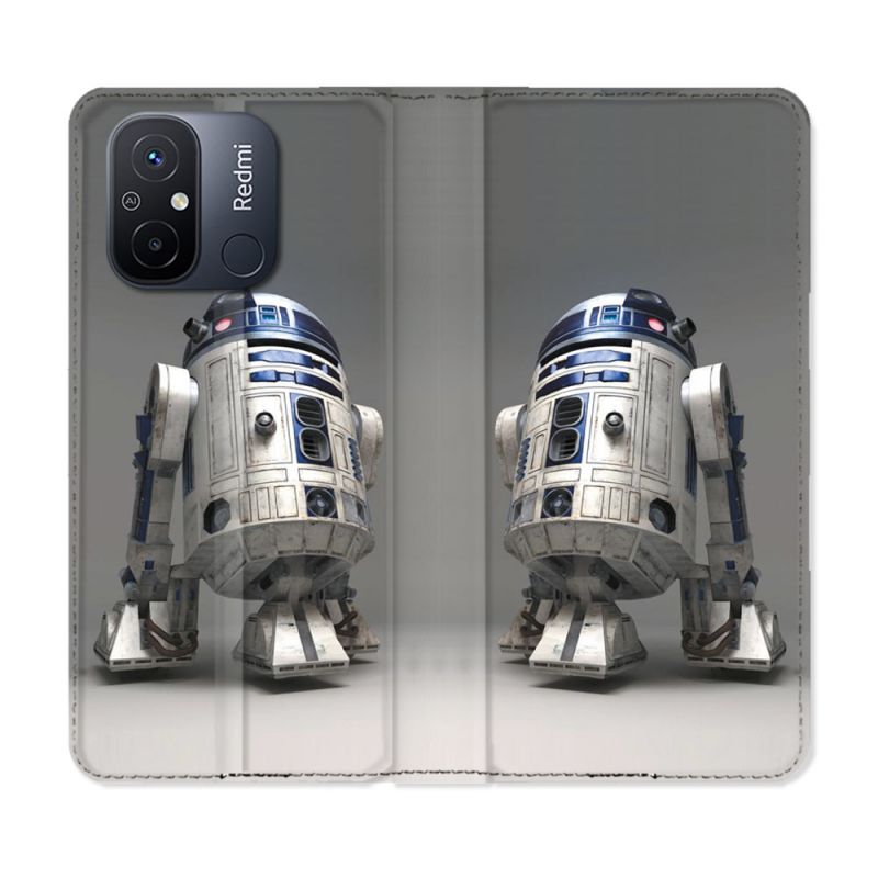 Housse cuir portefeuille pour Xiaomi 12C Star Wars - R2D2