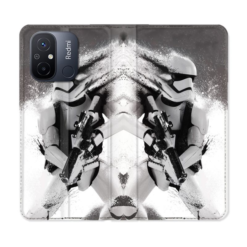 Housse cuir portefeuille pour Xiaomi 12C Star Wars - Trooper