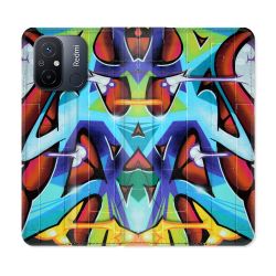 Housse cuir portefeuille pour Xiaomi 12C Street Art Graf Color