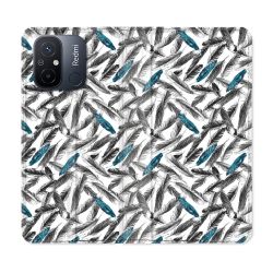 Housse cuir portefeuille pour Xiaomi 12C Texture Plume Canard