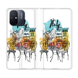 Housse cuir portefeuille pour Xiaomi 12C Voyage Italie Vintage