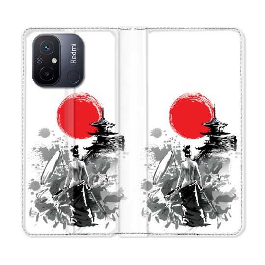 Housse cuir portefeuille pour Xiaomi 12C Voyage Japon Femme