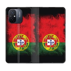 Housse cuir portefeuille pour Xiaomi 12C Voyage Portugal Drapeau