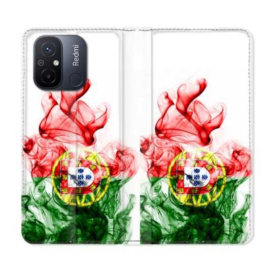 Housse cuir portefeuille pour Xiaomi 12C Voyage Portugal Flamme