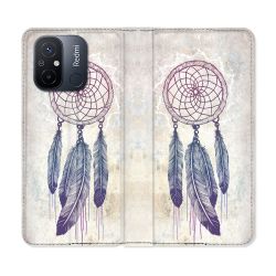 Housse cuir portefeuille pour Xiaomi 12C Zen Attrape Reve Blanc