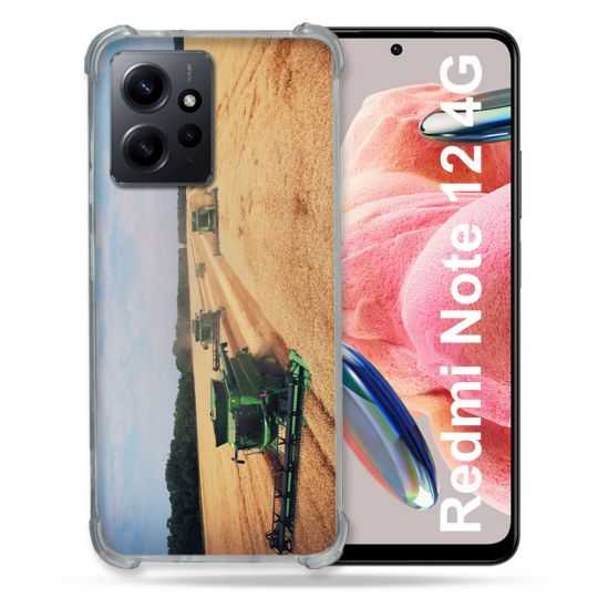 Coque Renforcée En Verre Trempé Pour Xiaomi Redmi Note 12 4G Agriculture Moissonneuse