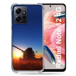 Coque Renforcée En Verre Trempé Pour Xiaomi Redmi Note 12 4G Agriculture Moissonneuse Soleil