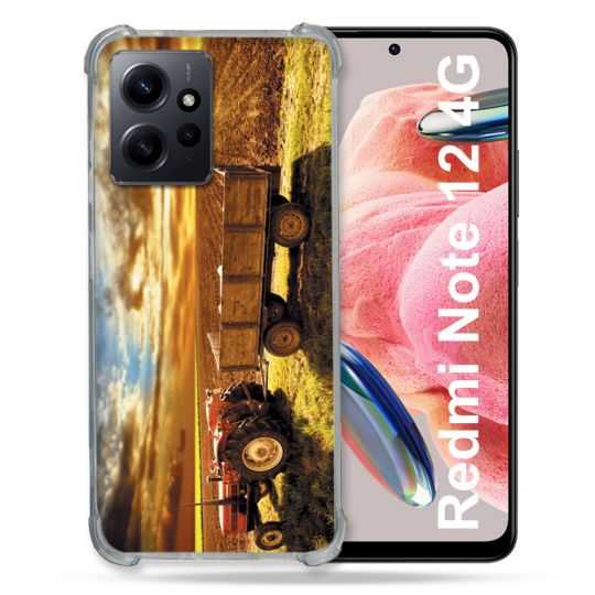 Coque Renforcée En Verre Trempé Pour Xiaomi Redmi Note 12 4G Agriculture Tracteur Color