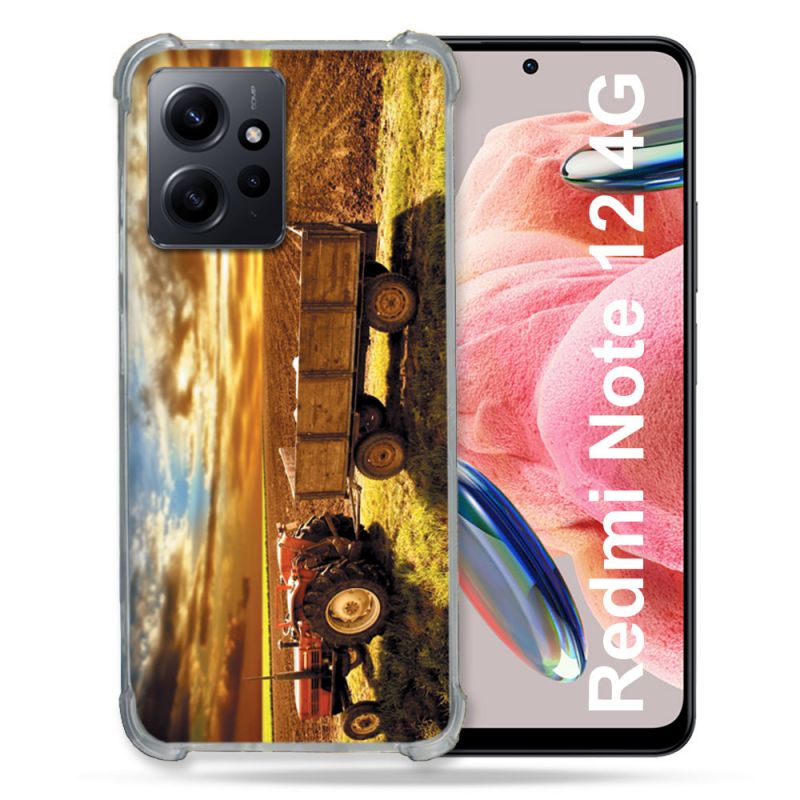 Coque Renforcée En Verre Trempé Pour Xiaomi Redmi Note 12 4G Agriculture Tracteur Color
