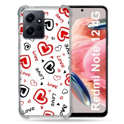 Coque Renforcée En Verre Trempé Pour Xiaomi Redmi Note 12 4G Amour Love