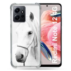 Coque Renforcée En Verre Trempé Pour Xiaomi Redmi Note 12 4G Animal Cheval Cristal