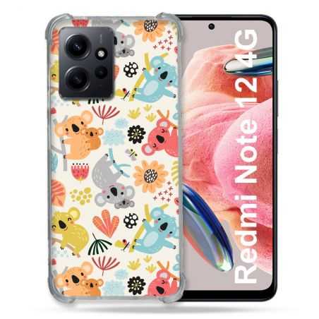 Coque Renforcée En Verre Trempé Pour Xiaomi Redmi Note 12 4G Animal Koala Pattern