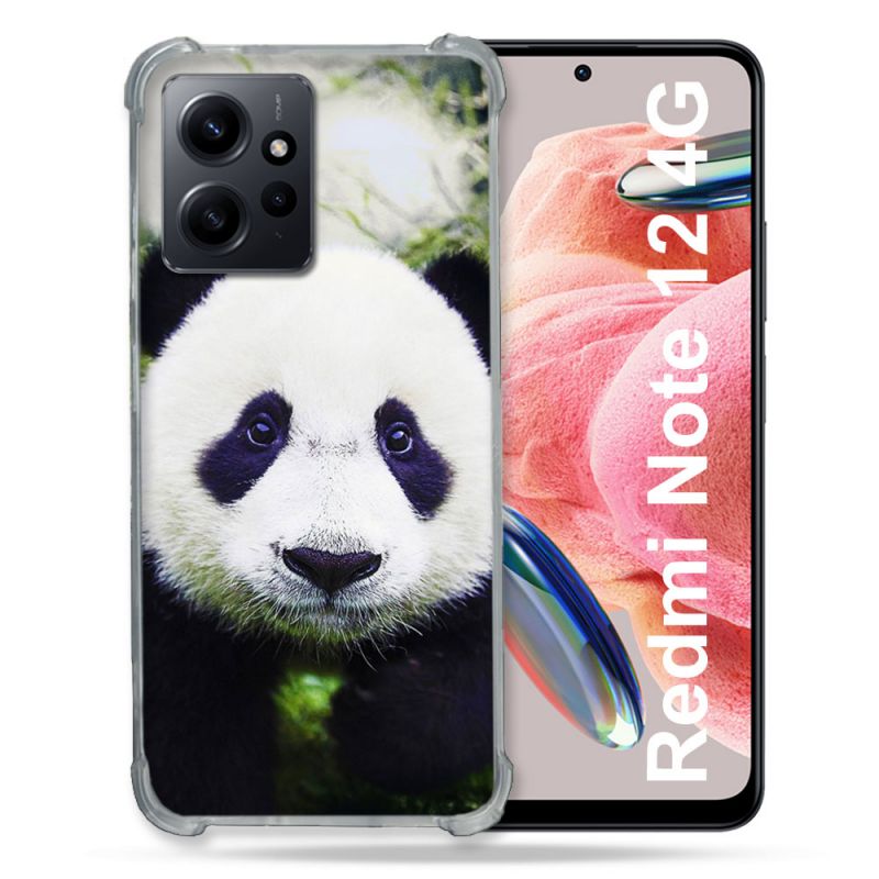 Coque Renforcée En Verre Trempé Pour Xiaomi Redmi Note 12 4G Animal Panda Color
