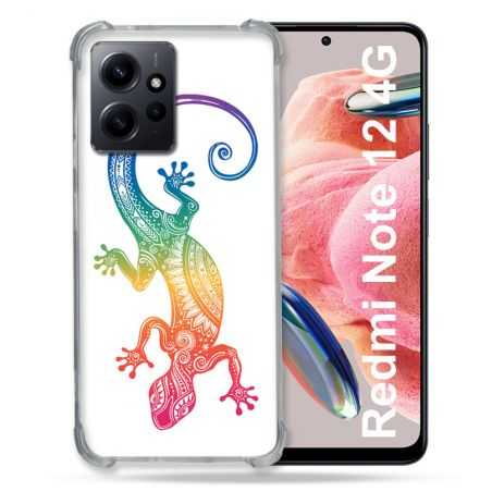 Coque Renforcée En Verre Trempé Pour Xiaomi Redmi Note 12 4G Animal Salamandre Color