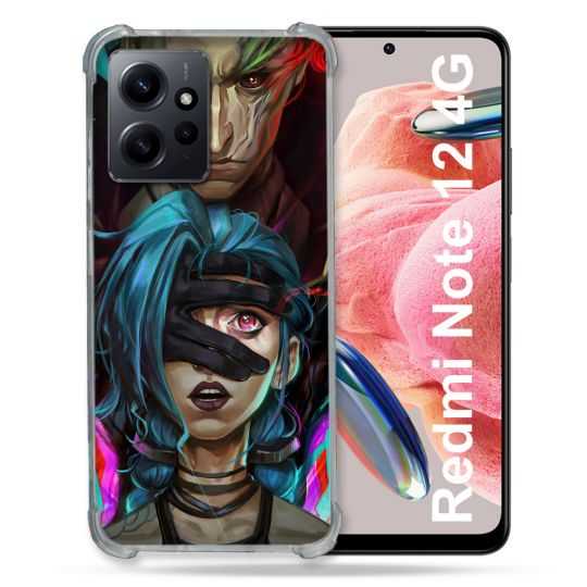 Coque Renforcée En Verre Trempé Pour Xiaomi Redmi Note 12 4G Arcane Jynx Bleu