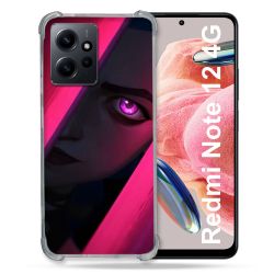 Coque Renforcée En Verre Trempé Pour Xiaomi Redmi Note 12 4G Arcane Jynx Rose