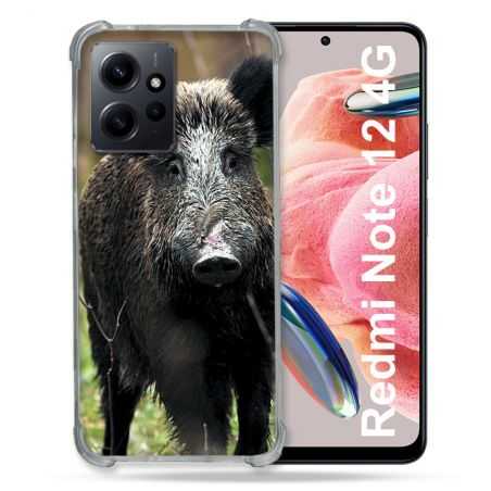 Coque Renforcée En Verre Trempé Pour Xiaomi Redmi Note 12 4G Chasse Sanglier bois