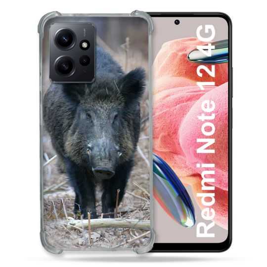Coque Renforcée En Verre Trempé Pour Xiaomi Redmi Note 12 4G Chasse Sanglier Pin