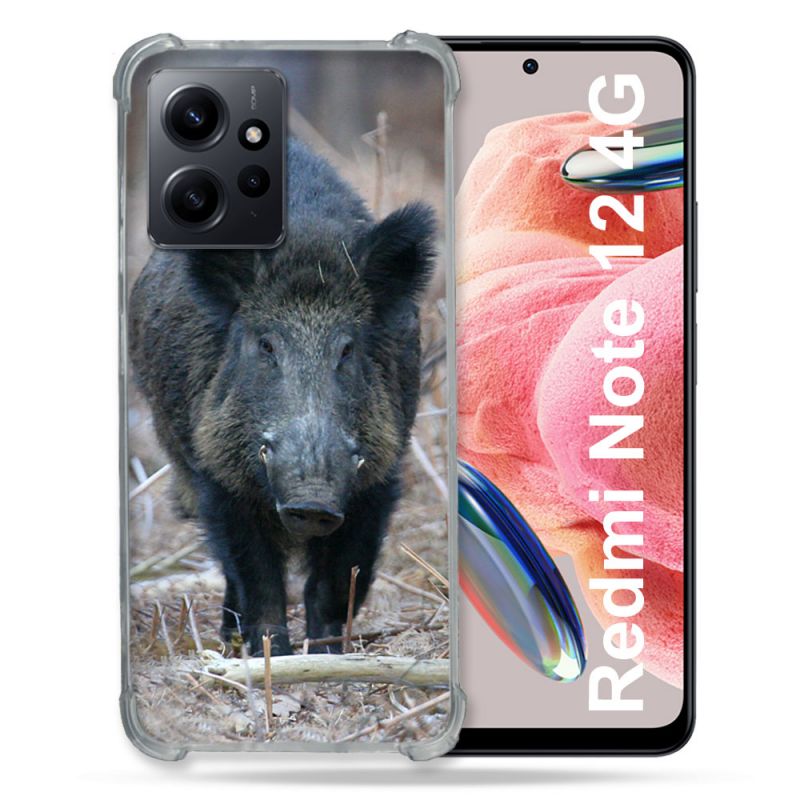 Coque Renforcée En Verre Trempé Pour Xiaomi Redmi Note 12 4G Chasse Sanglier Pin
