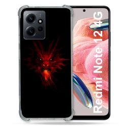 Coque Renforcée En Verre Trempé Pour Xiaomi Redmi Note 12 4G Fantastique Dragon Feu