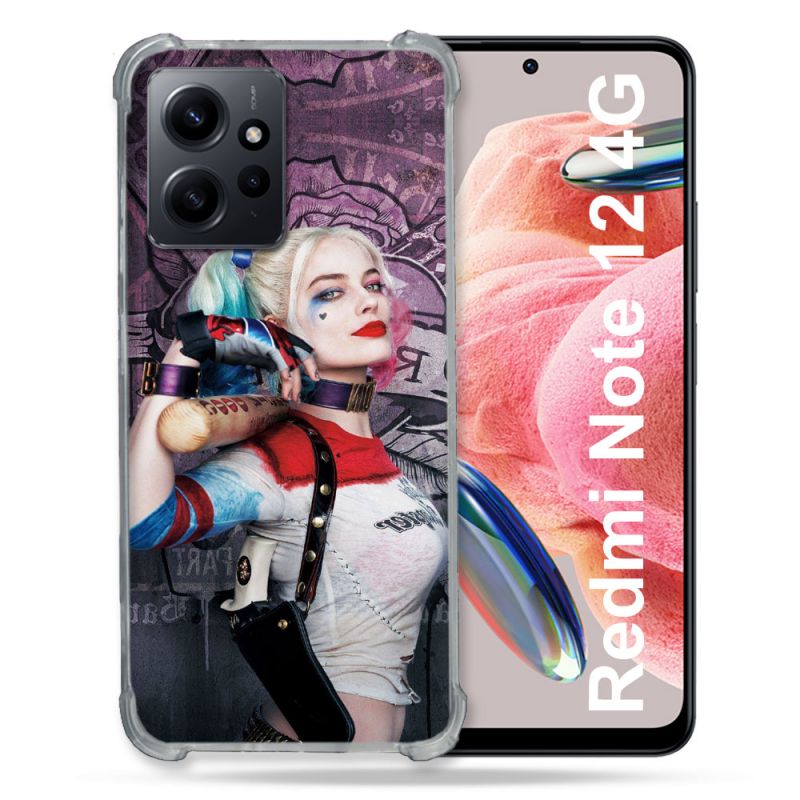 Coque Renforcée En Verre Trempé Pour Xiaomi Redmi Note 12 4G Harley Quinn Batte
