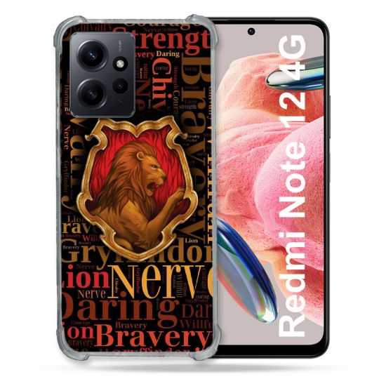 Coque Renforcée En Verre Trempé Pour Xiaomi Redmi Note 12 4G Harry Potter Griffondor