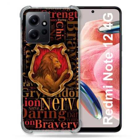 Coque Renforcée En Verre Trempé Pour Xiaomi Redmi Note 12 4G Harry Potter Griffondor