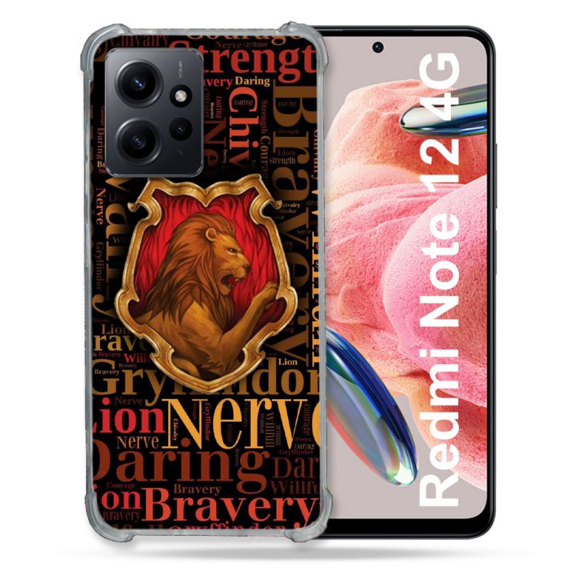 Coque Renforcée En Verre Trempé Pour Xiaomi Redmi Note 12 4G Harry Potter Griffondor