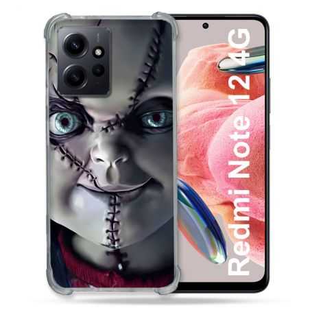 Coque Renforcée En Verre Trempé Pour Xiaomi Redmi Note 12 4G Horreur Chucky Cicatrice